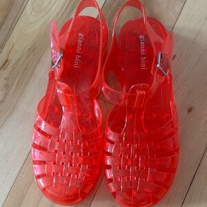 Gianni Bini Vibrant Red Jelly Sandals